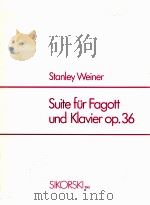 Suite für Fagott und Klavier op.36 Sikorski 1043 1978 PDF电子版封面