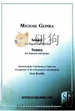 sonata for bassoon and piano Edition Sikorski 1687 PDF电子版封面