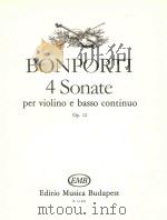 Bonporti 4 Sonate per violino e basso continuo Op.12 Z.13263（1987 PDF版）