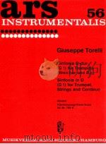 sinfonia in D G1 for trumpet strings and continuo ed.762k 1971 PDF电子版封面