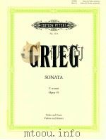 edition peters No.2414 Sonata for Violin and Piano C major op.45（1954 PDF版）