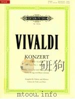 edition peters Nr.9838a Konzert G-Dur für Violine Streicher und Basso continuo Opus 7/Ⅱ 2 RV 299/P 1 1979 PDF电子版封面
