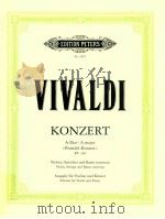edition peters Nr.4207 Konzert a major for Violin Strings and Basso continuo >>pisendel-konzer 1963 PDF电子版封面