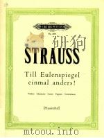 edition peters No.3191 till eulenspiegel einmal anders! for violino clarineto corno fagotto contraba 1954 PDF电子版封面