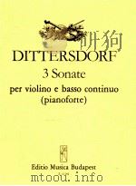 3 sonate per violino e basso continuo pianoforte Z.12 292 1984 PDF电子版封面