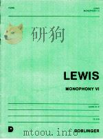 Monophony Ⅵ Horn in F 05 618 1984 PDF电子版封面