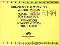 Romantic pieces for piano duet Z.12 611 1985 PDF电子版封面