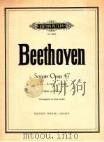 edition peters Nr.4070 sonate opus 47 a major violine und klavier（ PDF版）
