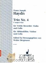 Trio No.4 F major for Treble Recorder Violin and Cello ED 10171 1951 PDF电子版封面