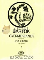 Gyermekeknek zongorára für klavier Ⅱ Z.5438（1946 PDF版）