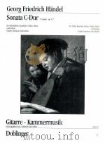 Sonata C-Dur for Treble Recorder Flute Violin Oboe and Guitar op.1/7 GKM 37 1981 PDF电子版封面