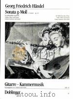 Sonata g-moll for Treble Recorder Flute Violin Oboe and Guitar op.1/2 GKM 29 1981 PDF电子版封面