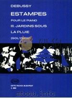 Estampes pour Le paino Ⅲ jardins sous la pluie solymos Z.6060 1972 PDF电子版封面