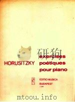 exercises poetiques pour piano z.5945 1970 PDF电子版封面