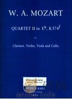 Quartet Ⅱ in Eb K374f for clarinet violin viola and cello MR 2142（1986 PDF版）