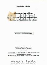 Blasertrio/wind trio for oboe clarinet bassoon 1977 PDF电子版封面