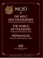 THE WORLD OF FOLKSONG 16 easy pieces for piano 4 handsz.14094（1996 PDF版）