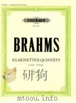 edition peters Nr.3905c Quintett für Klarinette oder viola 2 violinen viola und violoncello H-Moll o PDF电子版封面 Johannes Brahms