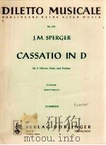 diletto musicale Nr.375 Cassatio in D für 2 h?rner violine und viola erstdruck rudoiLf malaric stimm（1972 PDF版）