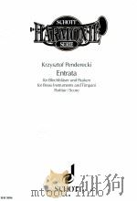 Entrata for Brass Instruments and Timpani score SHS 3006 1999 PDF电子版封面