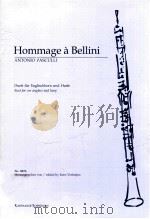 Hommage à Bellini Duet for cor anglais and harp Nr.0076 1966 PDF电子版封面