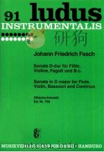 ludus 91 sonata in D major for flute violin bassoon and continuo wojciechowski Ed.Nr.759 1979 PDF电子版封面