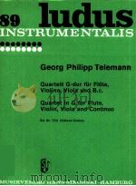ludus 89 quartet in G for flute violin viola and continuo Ed.Nr.754 grebe 1970 PDF电子版封面