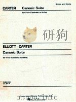 Canonic suite for four clarinets in B? revised version of the Suite for Quartet of Alto Saxophones 1（1957 PDF版）