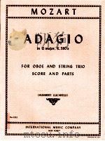 Adagio in G major K.580a for oboe and String trio score and parts Humbert Lucarelli No.3262（1990 PDF版）