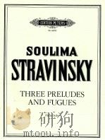 EDITION PETERS No.66933 Three Preludes and Fugues Piano Solo 1985 PDF电子版封面