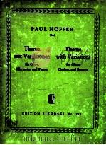 Theme with Variations for Oboe clarinet and basson（1954 PDF版）