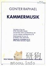 kammermusic quartett für 4 holzbl?ser op.61 fl?te oboe clarinette fagott 1657（1957 PDF版）