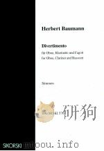divertimento for oboe clarinet and bassoon stimmen NR 576 1961 PDF电子版封面