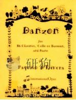 Danzón for B? clarinrt 'cello or bassoon' and piano（1988 PDF版）