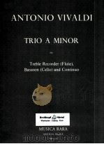 trio a minor for treble recorder flute bassoon cello and continuo MR 1133（1968 PDF版）