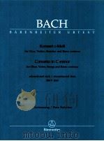 Concerto in C minor for Oboe Violin Strings and Basso continuo BWV 1060 1972 PDF电子版封面