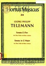 Sonata in G Major for Oboe Violin and Basso continuo（1973 PDF版）