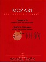 quartet in F flat major for piano violin vio viola and violoncello KV 493 BA 4729（1957 PDF版）