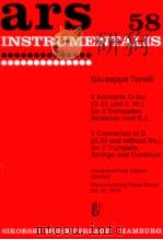 2 concertos in D G 23 and without no. for 2trumpets strings and continuo ed.nr.764k 1971 PDF电子版封面