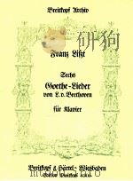 Six Goethe Songs by L.v.Beethoven for Piano 8305 1986 PDF电子版封面