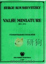 Valse Miniature Op.1 No.2 für Kontrabass und Klavier F 11007 1994 PDF电子版封面