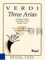Three Arias arranged for Two B-flat Clarinets and Bassoon 1983 PDF电子版封面