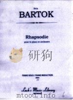 Rhapsodie pour le piano et orchestre piano solo/piano reduction 00024 PDF电子版封面 Béla Bartók