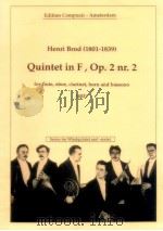 Quintet in F Op.2 nr.2 for flute oboe clarinet horn and bassoon 403 PDF电子版封面 Henri Brob