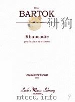 Rhapsodie pour le piano et orchestre PDF电子版封面 Bela Bartok