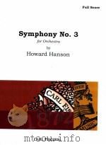 Symphony No.Ⅲ for orchestra PDF电子版封面 Howard Hanson