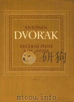 Vecerní Písně abendlieder Op.3 9 Zpěv a Klavír（1955 PDF版）