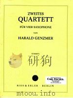 Quartett fur vier saxophone von harald genzmer 1988 PDF电子版封面