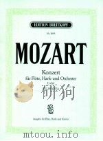 Concerto for flute harp and orchestra in C major KV 299 297c PDF电子版封面 Wolfgang Amadeus Mozart