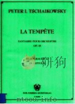 La Tempete Fantasisie pour Orchestre Op.18 f 01095 1952 PDF电子版封面